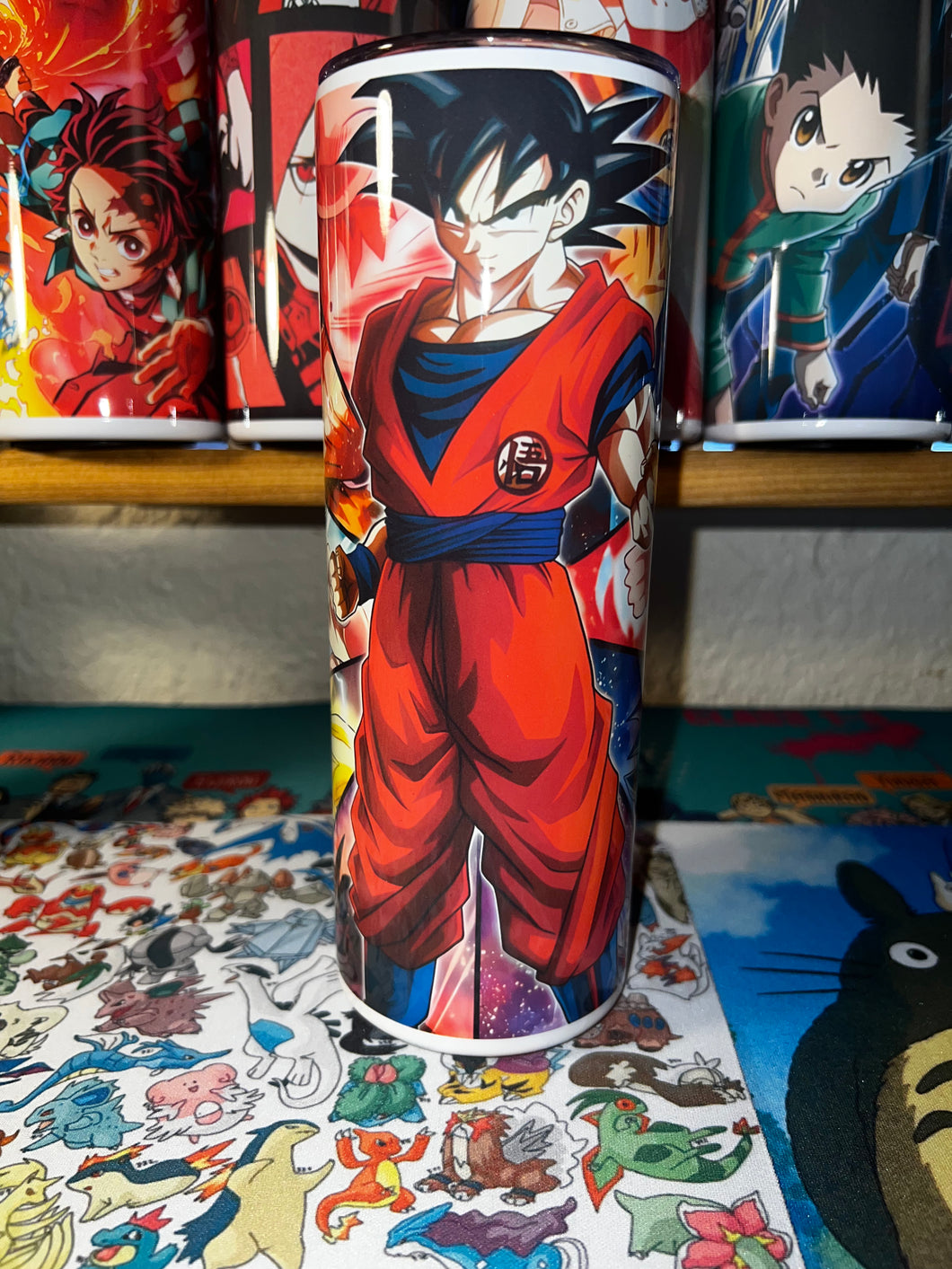 Dragon Ball Z Goku Forms Skinny Tumbler