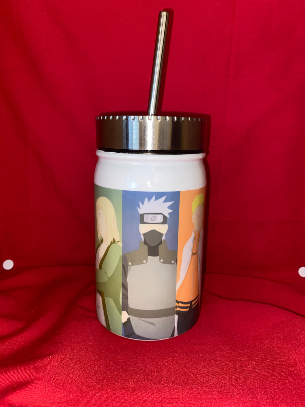 Naruto Hokage Mason Jar Metal Tumbler