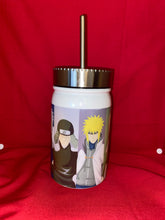 Load image into Gallery viewer, Naruto Hokage Mason Jar Metal Tumbler
